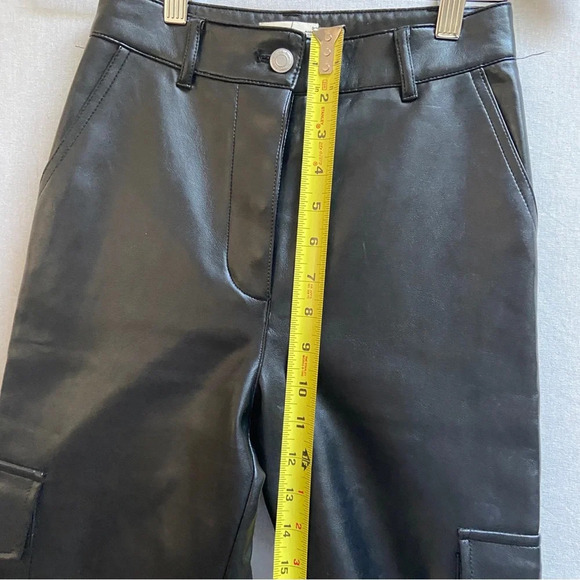 Wilfred Aritzia Modern Vegan Leather High rise Cargo Pants Sz 00 - Picture 11 of 15